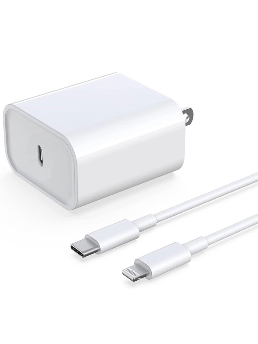 20W USB-C PD3.0 Fast Charging Cable & Wall Block White 10 Ft NEW IN BOX